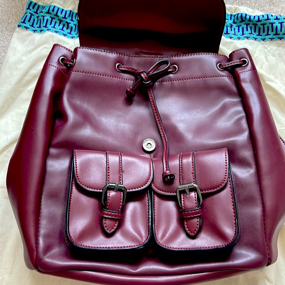 HIBOU By Little Burgundy Red Backpack - Picture 3 of 7